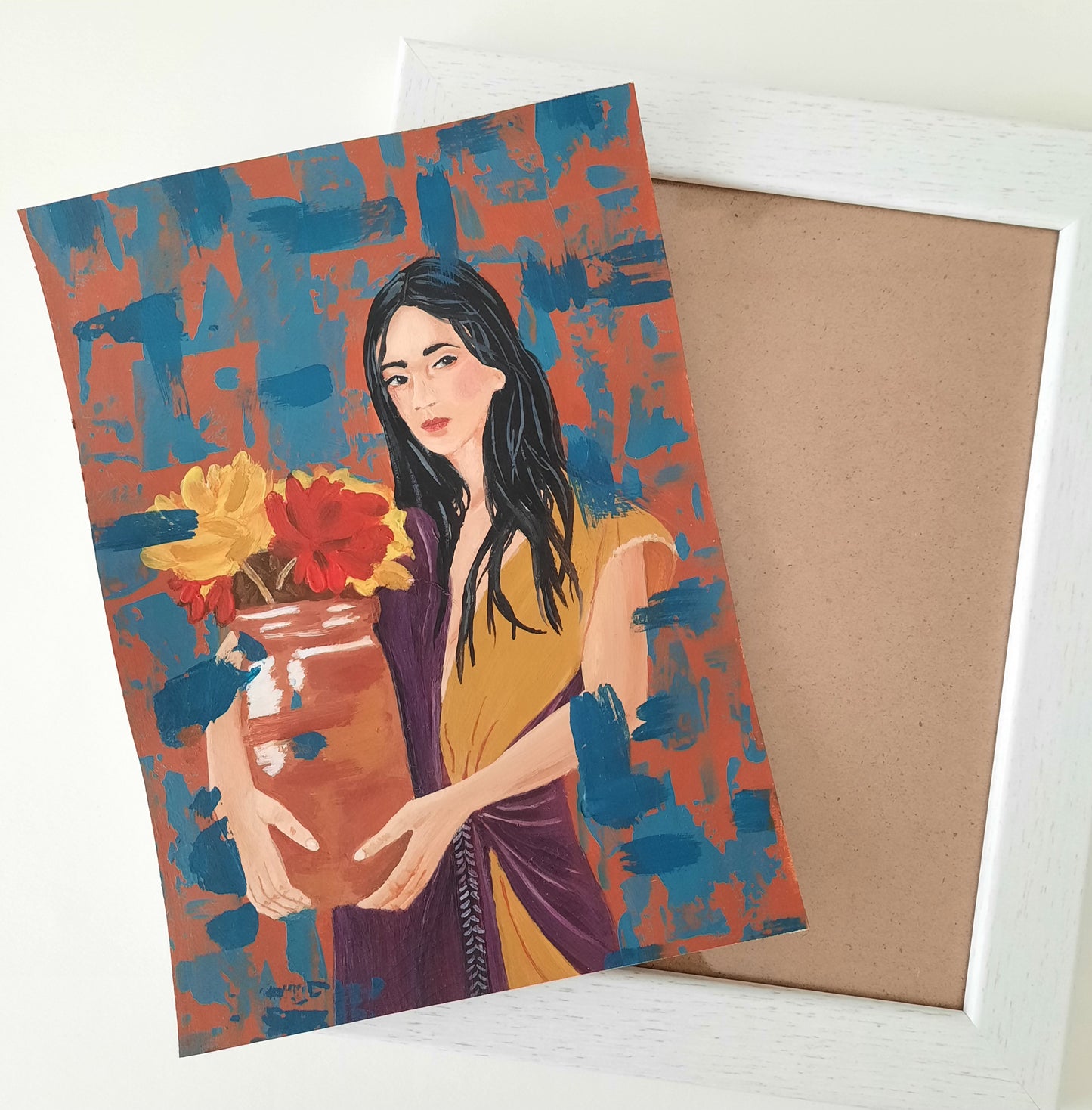 Lady Holding Flowers
