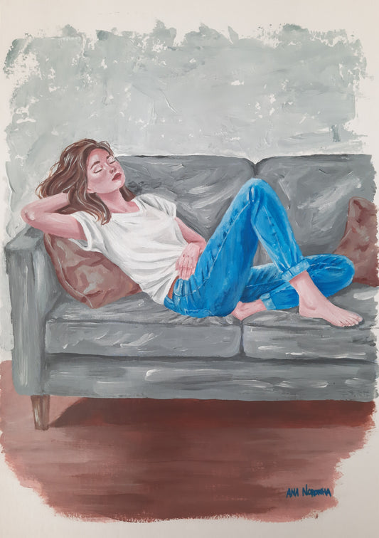 Nothing Urgent - Original Acrylic Painting